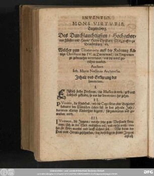 Inventio. Mons Virtutis. Tugentberg.
