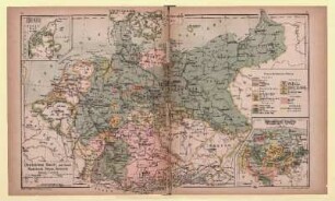 Deutsches Reich, politisch. Niederlande, Belgien, Dänemark, Dänemark, Thüringische Staaten