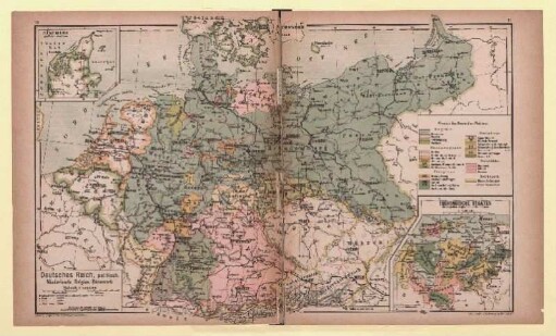 Deutsches Reich, politisch. Niederlande, Belgien, Dänemark, Dänemark, Thüringische Staaten