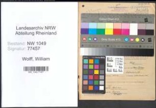 Entnazifizierung William Wolff , geb. 31.08.1890 (Revisor)