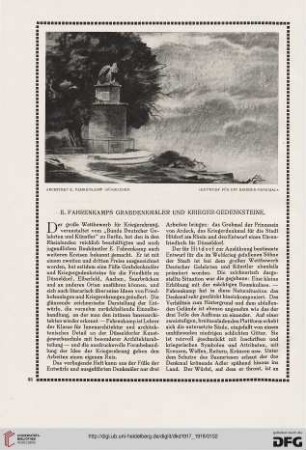 E. Fahrenkamps Grabdenkmäler und Krieger-Gedenksteine