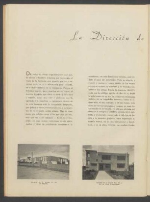La Dirección de Arquitectura