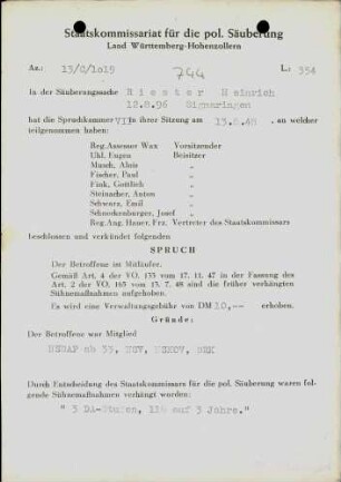 Riester, Heinrich