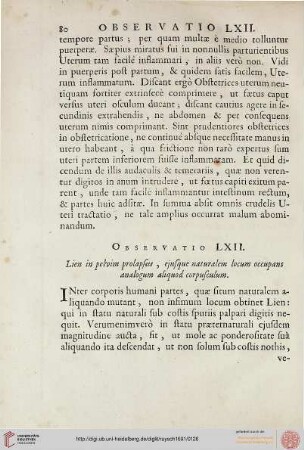 Observatio LXII
