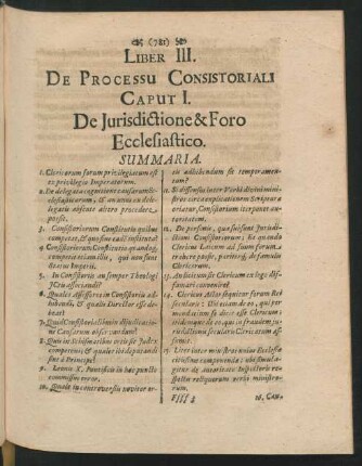 Liber III. De Processu Consistoriali
