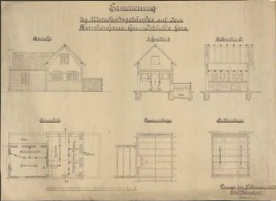 Erweiterung des Wirtschaftsgebäudes auf dem Krankenhausgrundstück, Bauplan Febr. 1908