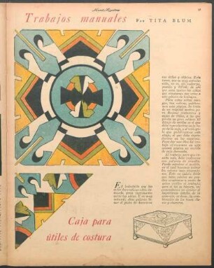 Trabajos manuales : Caja para útiles de costura