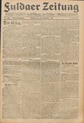 Ausgabe vom Montag, den 23. November 1914.