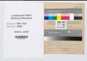 Entnazifizierung Josef Kosinc , geb. 03.07.1911 (Angestellter)