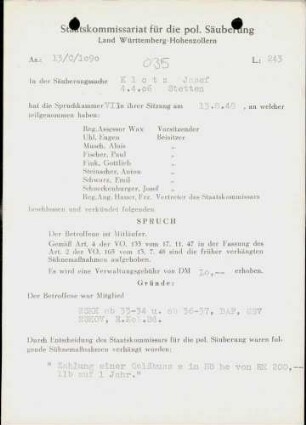 Klotz, Josef