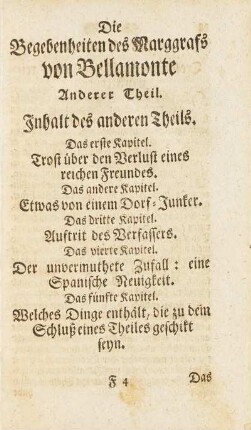 Inhalt des andern Theils