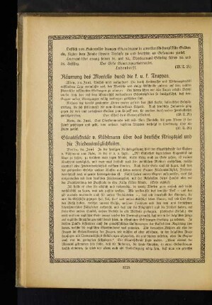 Staatssekretär v. Kühlmann über das deutsche Kriegsziel und die Friedensmöglichkeiten.