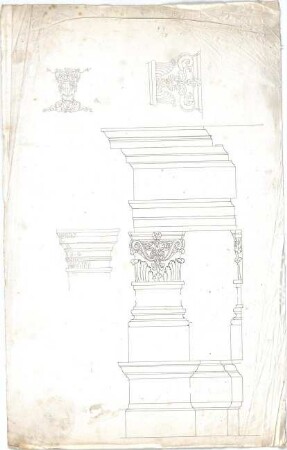 Stegmann, Carl von; Italien; Bauaufnahmen - verschiedene Kapitelle (Ansichten)