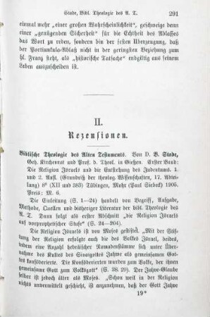291-295 [Rezension] Die Religion Israels und die Entstehung des Judentums