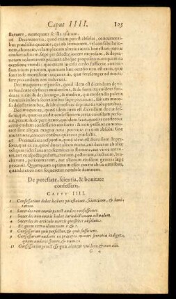 De potestate, scientia, & bonitate confessarii. Caput IIII.