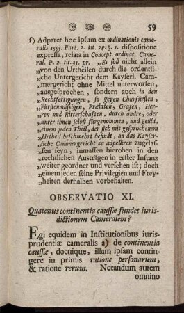 Observatio XI. - Observatio XX.