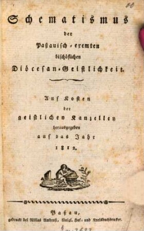 Schematismus des Bistums Passau. 1812