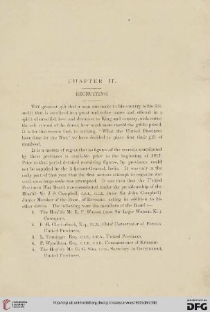 Chapter II. – Recruiting