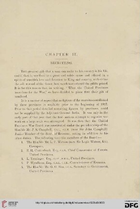 Chapter II. – Recruiting
