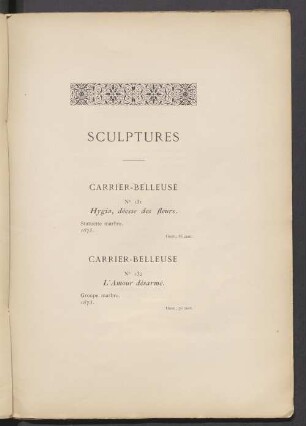 Sculptures