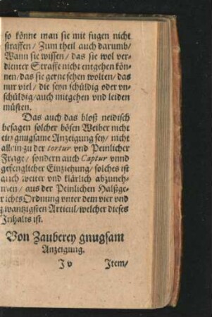 Von Zauberey gnugsam Anzeigung.
