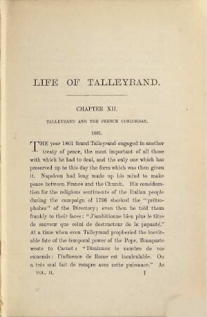 Talleyrand : By Lady Blennerhassett (Gräfin Leyden). Translated from the German by Frederick Clarke, II