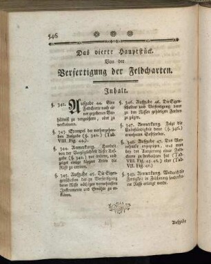 Das vierte Hauptstück. Von der Verfertigung der Feldcharten