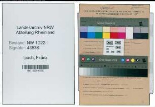 Entnazifizierung Franz Ipach , geb. 05.10.1900 (Postbeamter)