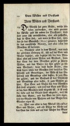Vom Willen und Verstand