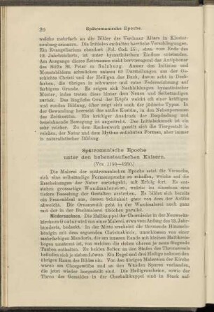 Spätromanische Epoche unter den hohenstaufischen Kaisern. (Von 1150 bis 1250.)