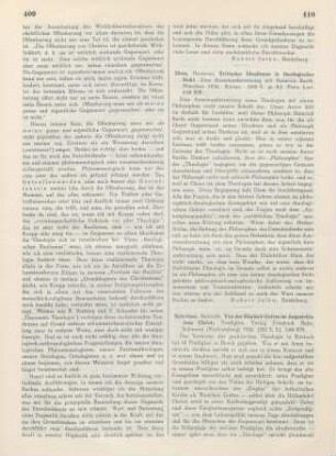 410 [Rezension] Diem, Hermann, Kritischer Idealismus in theologischer Sicht