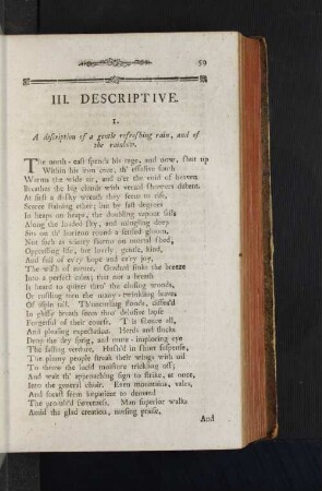III. Descriptive.
