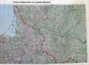 Reichskarte: Provinz Ostpreußen und Bezirk Bialystok