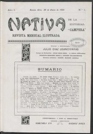 1.1924=Nr. 1: Nativa, 1.1924=Nr. 1