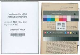Entnazifizierung Klaus Moellhoff , geb. 10.04.1917 (Polizeibeamter)