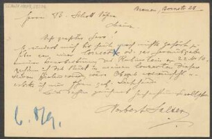 Brief an B. Schott's Söhne : 05.09.1896