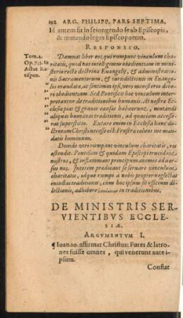 De Ministris Servientibus Ecclesiae.