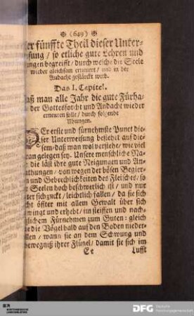 Der fünffte Theil dieser Unterweisung