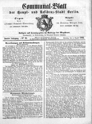 1861,31: No. 31, 4. August 1861