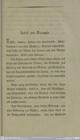 Taktik und Strategie