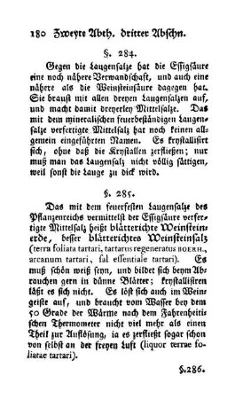 Blätterichtes Weinsteinsalz, Minderes Spiritus (§§. 285-287)