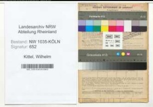 Entnazifizierung Wilhelm Kittel , geb. 15.02.1887 (Bergarbeiter)