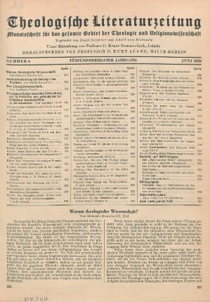 321-330 Warum theologische Wissenschaft?