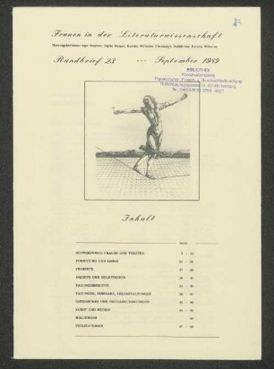 Rundbrief 23 *** September 1989