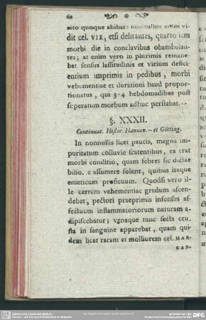 §. XXXII. Continuat. Histor. Hannov. -- et Götting.