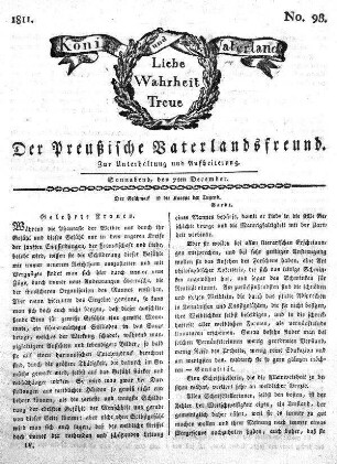 No. 98., vom 7ten December