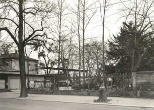 Dresden-Neustadt, Bautzner Straße 92. Grundstück mit Einfriedung. Straßenansicht