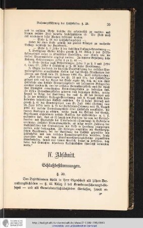 IV. Abschnitt. Schlußbestimmungen.