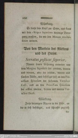 Von den Muskeln des Rükkens und des Halses