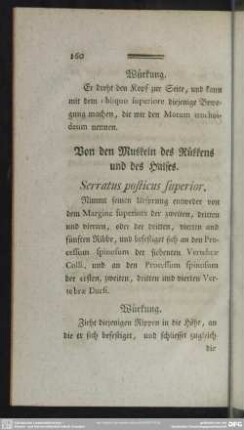 Von den Muskeln des Rükkens und des Halses